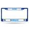Car License Plate Frame Magic Blue Colored Chrome Frame