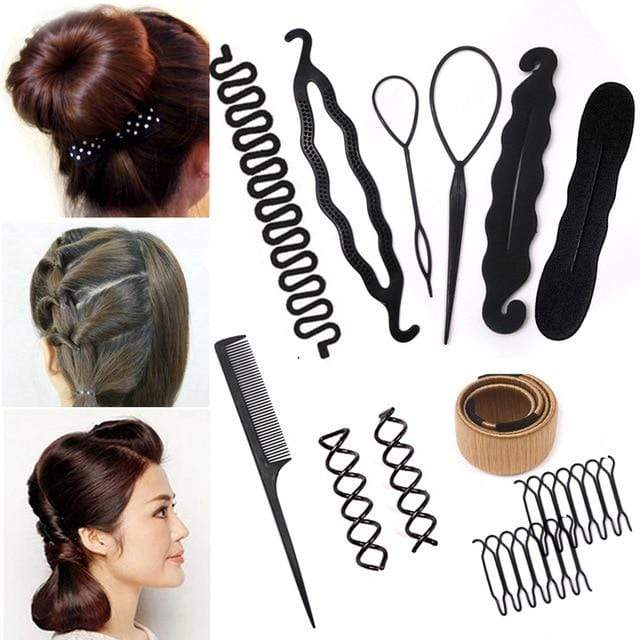 Magic Donut Bun Maker DIY Women Hair Accessories Braid Styling Hairpins Barrettes Twist Hair Clips Hairstyle Braiding Tools AExp