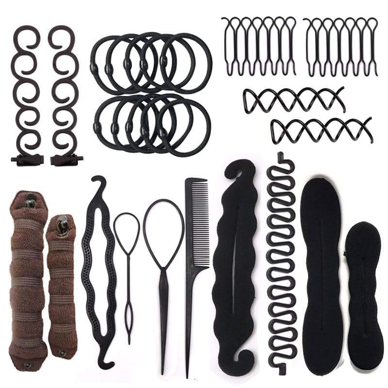 Magic Donut Bun Maker DIY Women Hair Accessories Braid Styling Hairpins Barrettes Twist Hair Clips Hairstyle Braiding Tools AExp