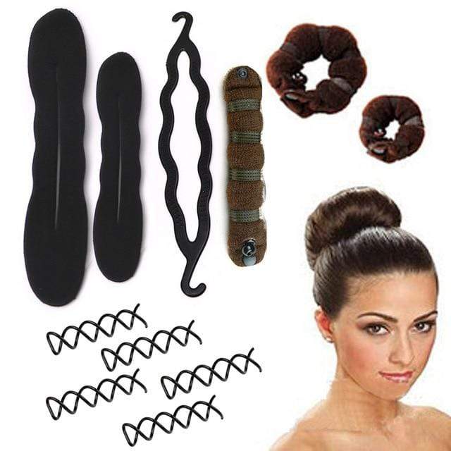 Magic Donut Bun Maker DIY Women Hair Accessories Braid Styling Hairpins Barrettes Twist Hair Clips Hairstyle Braiding Tools AExp