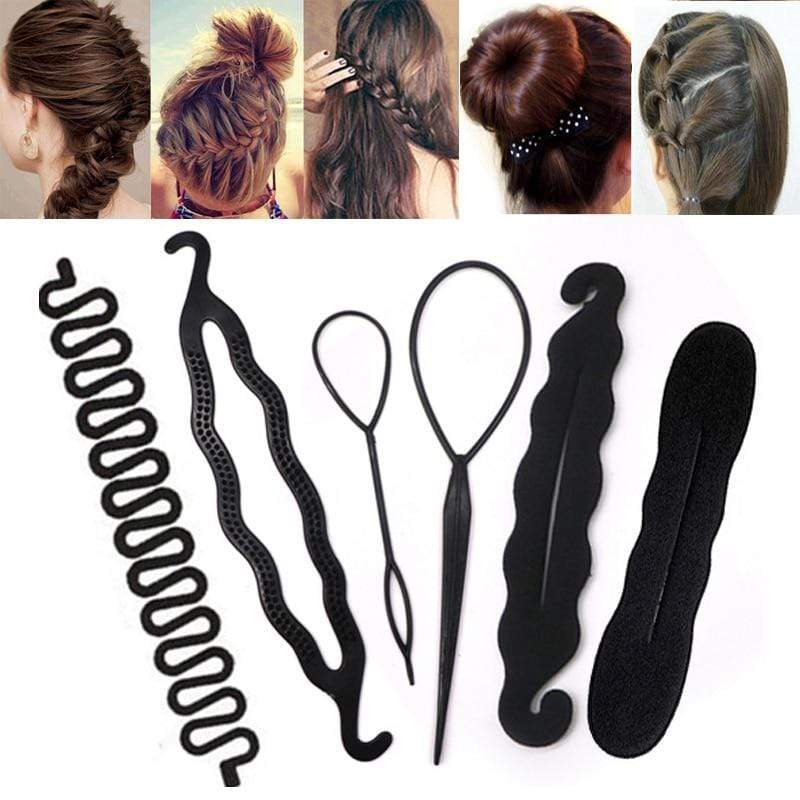 Magic Hair Styling Accessories Hairpin DIY Hair Braiding Braider Tool Twist Bun Barrette Elastic Hair Clips for Women Headband AExp