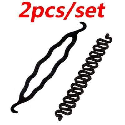 Magic Hair Styling Accessories Hairpin DIY Hair Braiding Braider Tool Twist Bun Barrette Elastic Hair Clips for Women Headband AExp