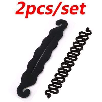 Magic Hair Styling Accessories Hairpin DIY Hair Braiding Braider Tool Twist Bun Barrette Elastic Hair Clips for Women Headband AExp