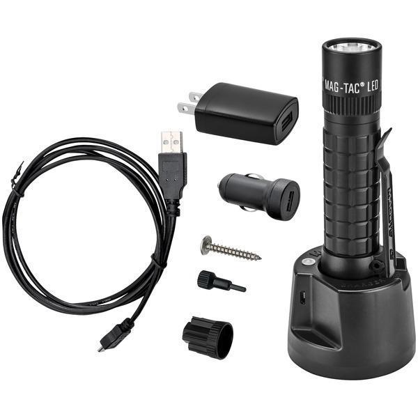 MAGLITE(R) LED MAGTAC(TM) Rechargeable Flashlight (533-Lumens; Plain Bezel)-Flashlights, Headlights & Accessories-JadeMoghul Inc.