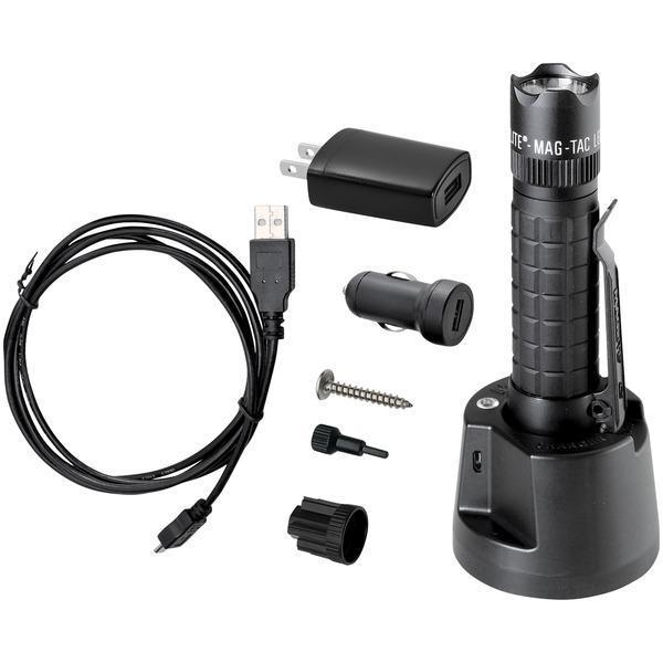 MAGLITE(R) LED MAGTAC(TM) Rechargeable Flashlight (543-Lumens; Crowned Bezel)-Flashlights, Headlights & Accessories-JadeMoghul Inc.