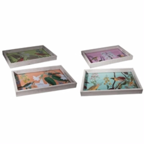 Magnanimous Rectangular Trays, Multi-Color, Set Of 4-Serving Trays-Multi-color-WOODMDFPAPER GLASS-JadeMoghul Inc.