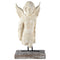 Magnesia and Metal Garden Angel Bust , Beige-Decorative Objects and Figurines-Beige-Magnesia Metal-JadeMoghul Inc.