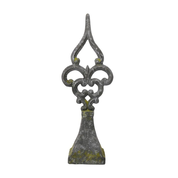 Magnesia Crested Finial In Slate Gray-Sculptures-Gray-Magnesia-JadeMoghul Inc.