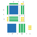 MAGNETIC ALGEBRA TILES-Learning Materials-JadeMoghul Inc.