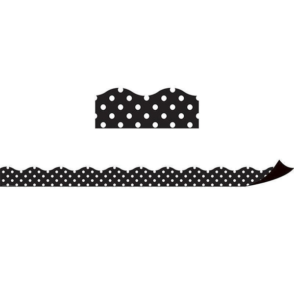 MAGNETIC BORDERS BLACK POLKA DOTS-Learning Materials-JadeMoghul Inc.