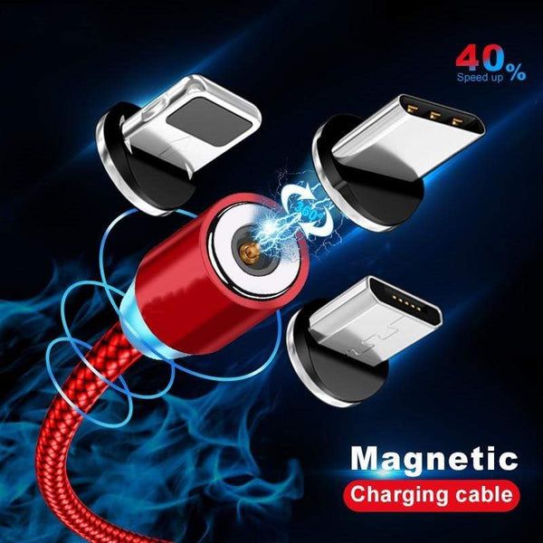 Magnetic Cable lighting 2.4A Fast Charge Micro USB Cable Type C Magnet Charger 1M Braided Phone Cable for iPhone Xs Samsung Wire AExp