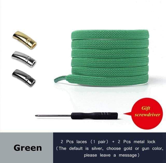Magnetic Metal lock No Tie Shoelaces Child Adult Safety Quick Elastic Shoelace Outdoor Leisure Sneakers Lazy laces Unisex 1 Pair JadeMoghul Inc. 