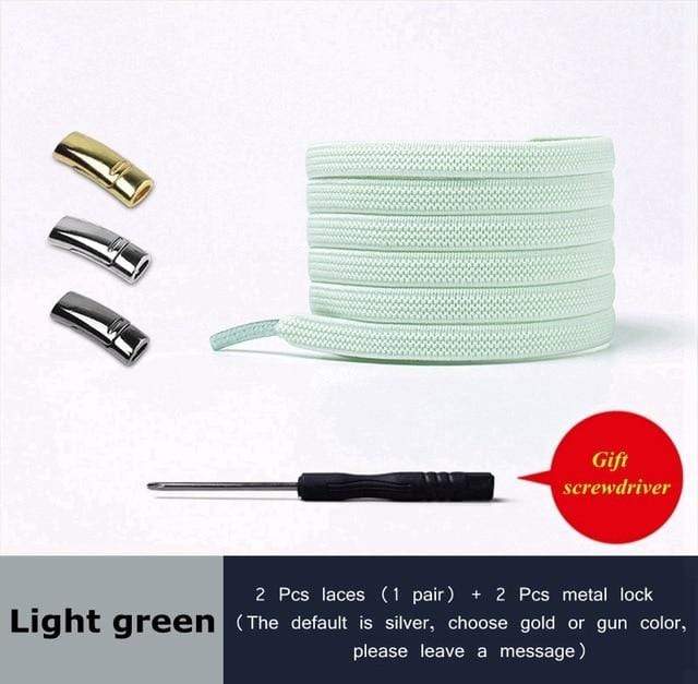 Magnetic Metal lock No Tie Shoelaces Child Adult Safety Quick Elastic Shoelace Outdoor Leisure Sneakers Lazy laces Unisex 1 Pair JadeMoghul Inc. 