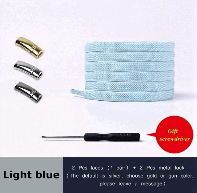 Magnetic Metal lock No Tie Shoelaces Child Adult Safety Quick Elastic Shoelace Outdoor Leisure Sneakers Lazy laces Unisex 1 Pair JadeMoghul Inc. 