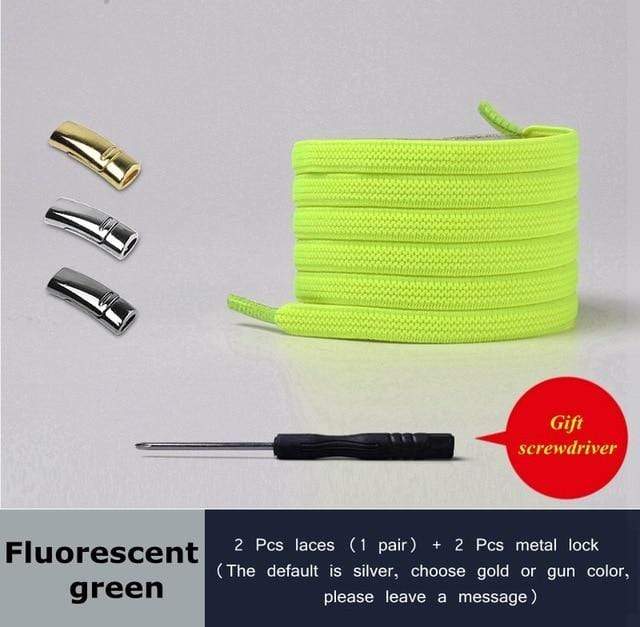 Magnetic Metal lock No Tie Shoelaces Child Adult Safety Quick Elastic Shoelace Outdoor Leisure Sneakers Lazy laces Unisex 1 Pair JadeMoghul Inc. 