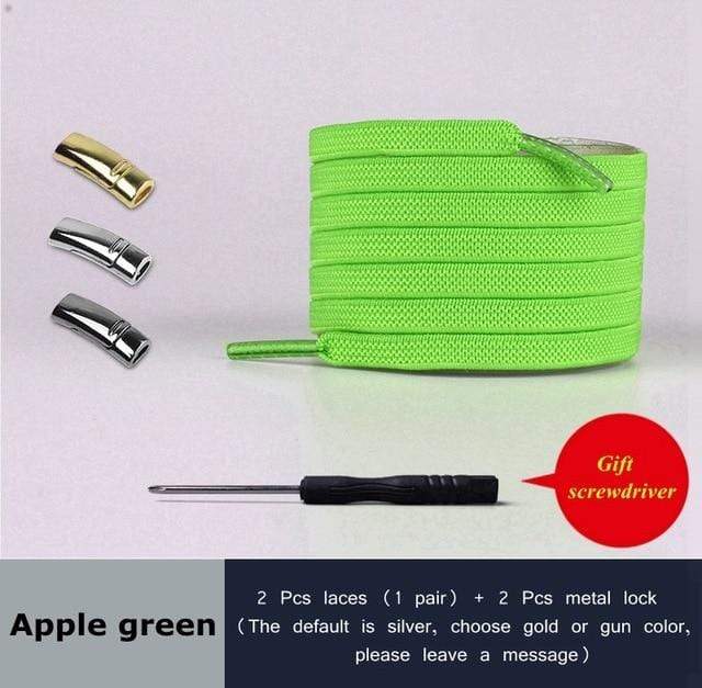 Magnetic Metal lock No Tie Shoelaces Child Adult Safety Quick Elastic Shoelace Outdoor Leisure Sneakers Lazy laces Unisex 1 Pair JadeMoghul Inc. 