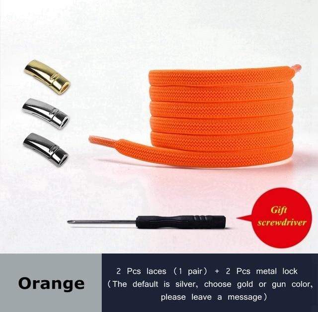 Magnetic Metal lock No Tie Shoelaces Child Adult Safety Quick Elastic Shoelace Outdoor Leisure Sneakers Lazy laces Unisex 1 Pair JadeMoghul Inc. 