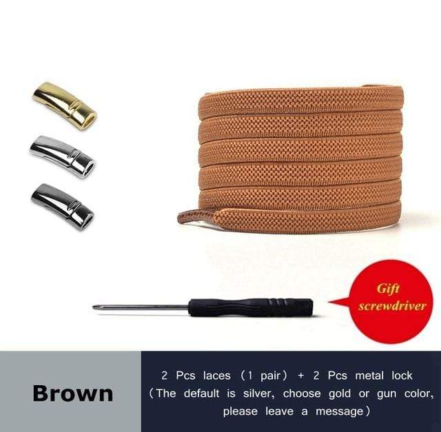Magnetic Metal lock No Tie Shoelaces Child Adult Safety Quick Elastic Shoelace Outdoor Leisure Sneakers Lazy laces Unisex 1 Pair JadeMoghul Inc. 