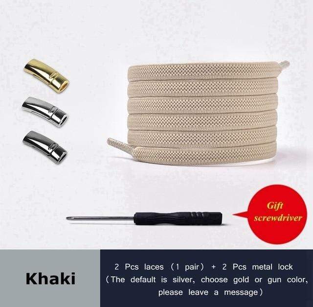 Magnetic Metal lock No Tie Shoelaces Child Adult Safety Quick Elastic Shoelace Outdoor Leisure Sneakers Lazy laces Unisex 1 Pair JadeMoghul Inc. 