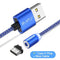 Magnetic Type C Cable RAXFLY 1M 2M LED USB C Charger Cable For Huawei P20 Pro P10 Magnet Type-c Charging Wire For Xiaomi MIX 2S-1 Plug Blue Cable-1M-JadeMoghul Inc.