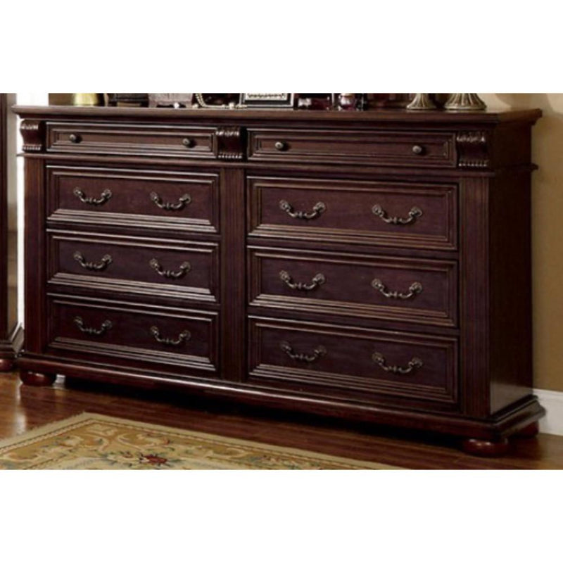 Magnificent Wooden Dresser, Brown Cherry-Dressers-Brown-Wood-JadeMoghul Inc.