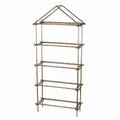 Magnificently Crafted Bamboo Etagere-Display and Wall Shelves-Gold-metalmarble-JadeMoghul Inc.