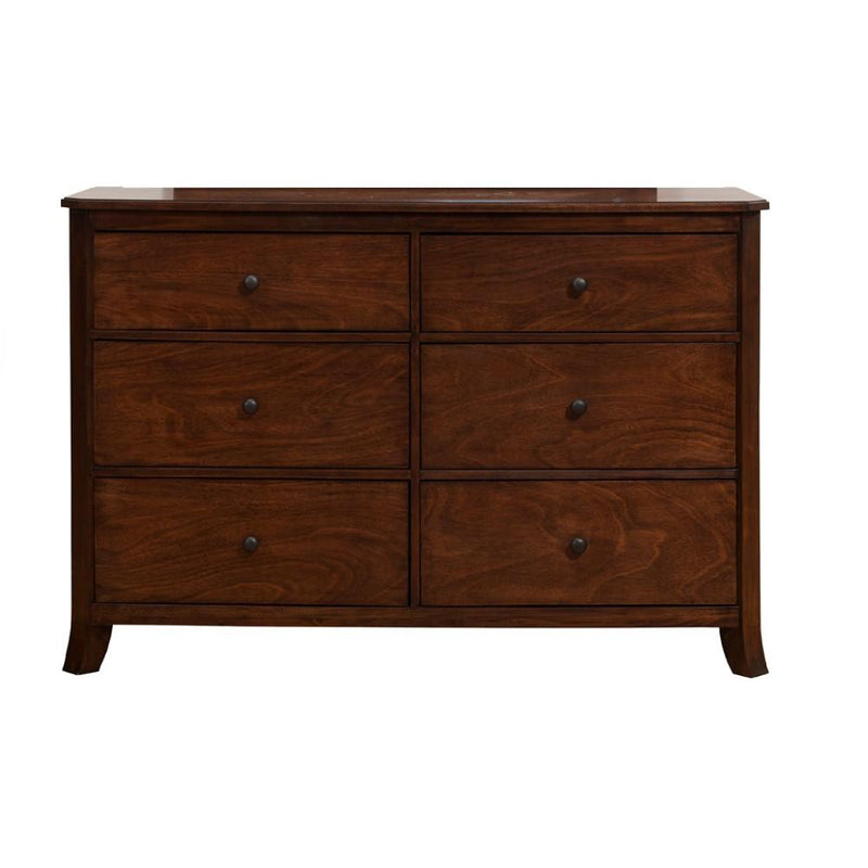 Mahogany Solids & Veneer Dresser, Brown-Dressers-Brown-Mahogany Solids & Veneer-JadeMoghul Inc.