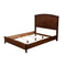 Mahogany Solids & Veneer Queen Panel Bed, Brown-Panel Beds-Brown-Mahogany Solids & Veneer-JadeMoghul Inc.