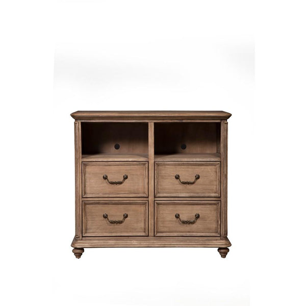 Mahogany Wood 4 Drawer TV Media Chest in French Truffle Brown-Entertainment Centers and Tv Stands-Brown-Plantation Mahogany Solids & Okoume Veneer-JadeMoghul Inc.