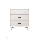 Mahogany Wood Mid Cent. Small Chest, White-Accent Chests and Cabinets-White-Mahogany Solids & Okoume Veneer-JadeMoghul Inc.