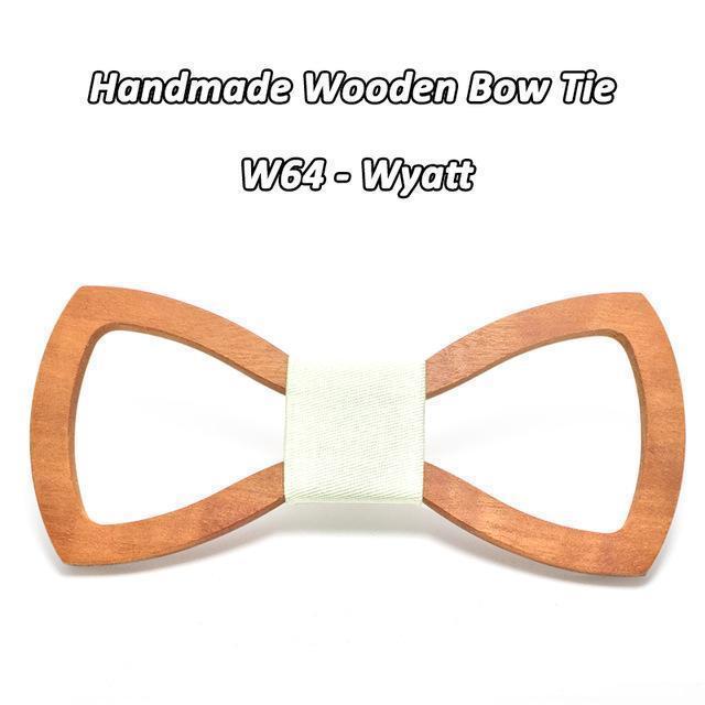 Mahoosive Wood Bow tie men Groom Marry Groomsmen Wedding Party Colorful Engraved Butterfly Cravats Mens wooden bow tie-W64-JadeMoghul Inc.