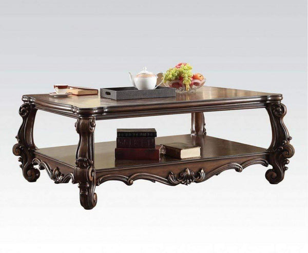 Majestic Coffee Table, Cherry Oak-Coffee Tables-Oak Brown-Aspen Wood Poly Resin Decor-JadeMoghul Inc.