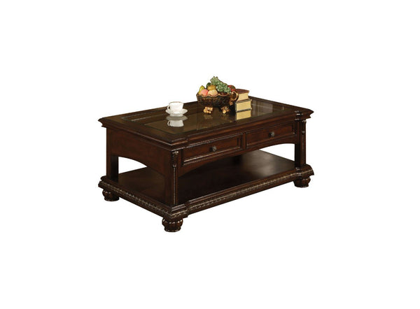 Majestic Sofa Table With 2 Drawers, Cherry Brown-Side Tables and End Tables-Cherry Brown-Wood ? Veneer-Cherry-JadeMoghul Inc.