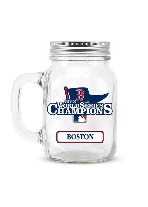 Major League Baseball-2013 World Series Champ Mason Jar - Boston Red Sox-MLB-JadeMoghul Inc.