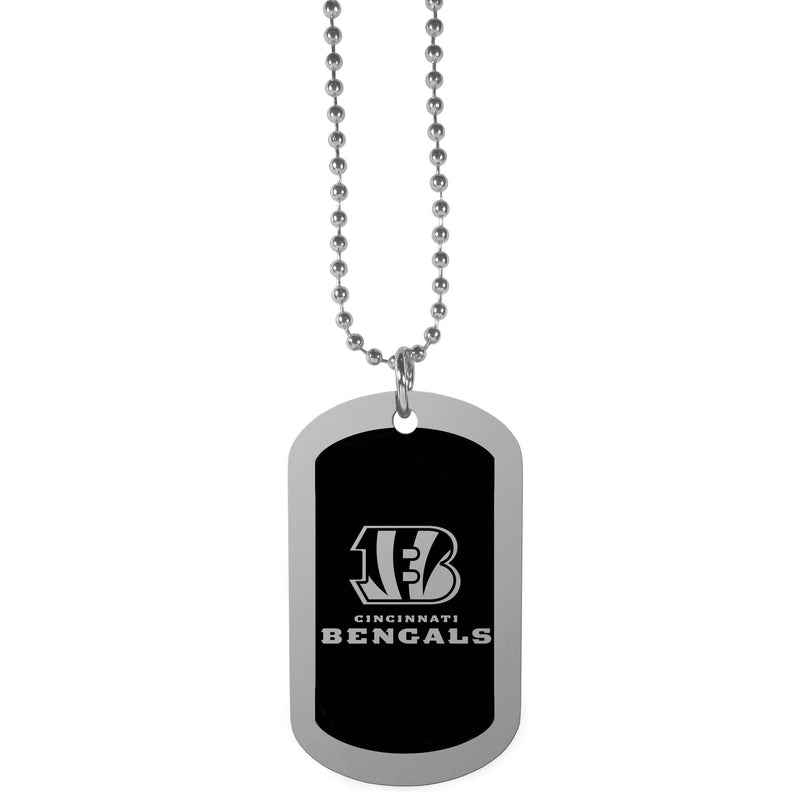 Major Sports Accessories NFL - Cincinnati Bengals Chrome Tag Necklace JM Sports-7