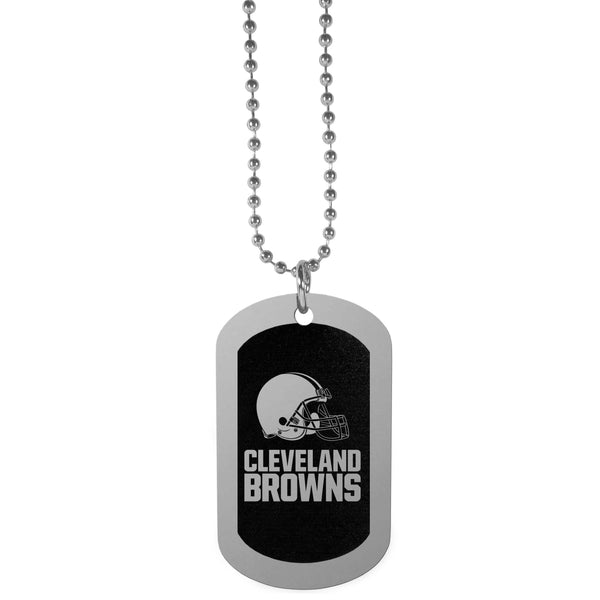 Major Sports Accessories NFL - Cleveland Browns Chrome Tag Necklace JM Sports-7