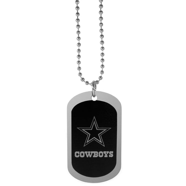 Major Sports Accessories NFL - Dallas Cowboys Chrome Tag Necklace JM Sports-7
