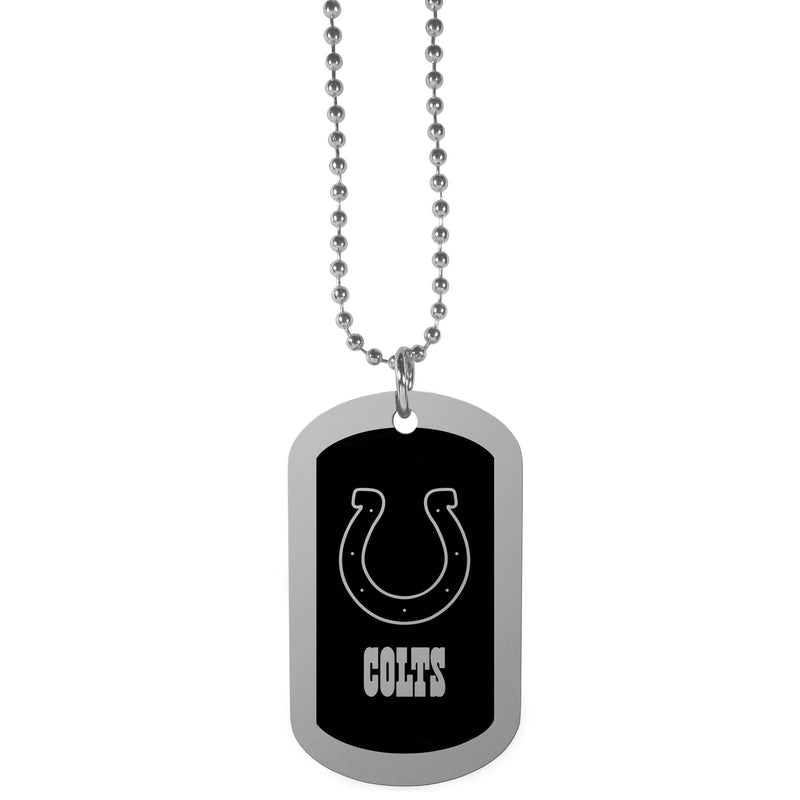 Major Sports Accessories NFL - Indianapolis Colts Chrome Tag Necklace JM Sports-7