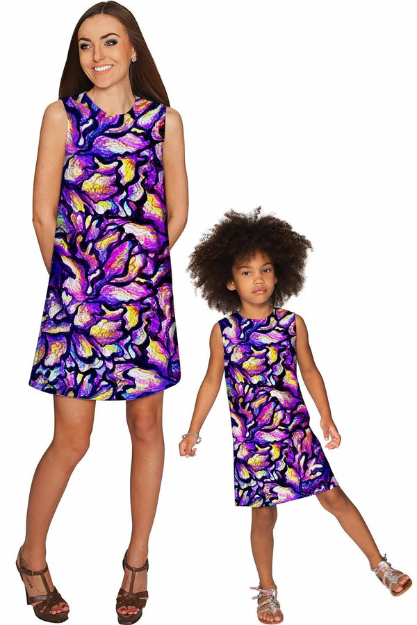 Make a Wish Adele Shift Party Mother and Daughter Dress-Make a Wish-18M/2-Violet-JadeMoghul Inc.