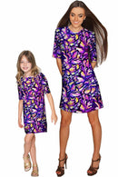 Make a Wish Grace Printed Purple Party Shift Dress - Girls-Make a Wish-18M/2-Violet-JadeMoghul Inc.