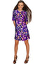 Make a Wish Grace Purple Pattern Party Shift Dress - Women-Make a Wish-XS-Violet-JadeMoghul Inc.