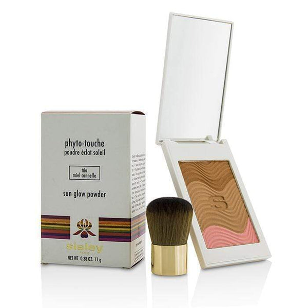 Make Up Phyto Touche Sun Glow Powder With Brush - # Trio Miel Cannelle - 11g-0.38oz Sisley