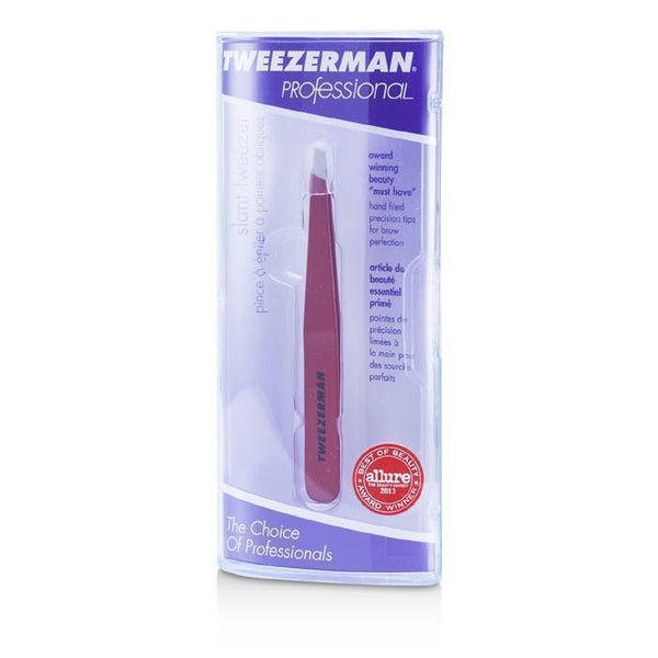 Make Up Professional Slant Tweezer - Signature Red - - Tweezerman