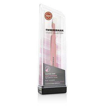 Make Up Slant Tweezer - Fashion Color Geranium (Studio Collection) - - Tweezerman