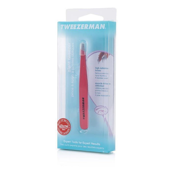 Make Up Slant Tweezer - Fashion Color Geranium - - Tweezerman