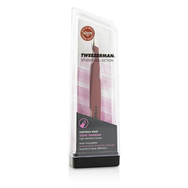 Make Up Slant Tweezer - Signature Red (Studio Collection) - - Tweezerman