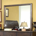 Makeup Mirrors Ribeira Transitional Style Dark Walnut Finish Mirror Benzara