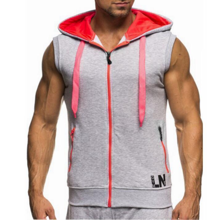 Male Bodybuilding Hoodie - Fitness Hoody Cotton Sweatshirt-Gray-XL-JadeMoghul Inc.