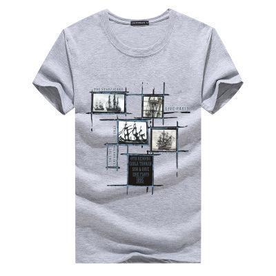 Man 2018 Men's T-Shirts Plus Size 5XL Tee Shirt - Summer Short Sleeve Men T Shirts Male TShirts Camiseta Tshirt Homme-Gray-XXXL-JadeMoghul Inc.