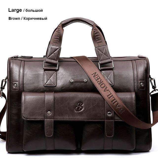 Man Bag Leather Black Briefcase Men Business Handbag Messenger Bags-Brown Large-(30cm<Max Length<50cm)-JadeMoghul Inc.
